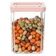 thumbnail image 1 of Recipiente hermético alto con tapa para almacenar alimentos - Organizador de plástico para cereales, harina y azúcar | Juego de 5 tamaños | Diseño transparente | Frascos herméticos para cocina, 1 of 3