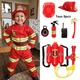 thumbnail image 2 of Disfraz de bombero para niños y niñas, disfraz de cosplay para Halloween, carnaval, fiesta, uniforme de bombero Sam, ropa de trabajo, regalo de Navidad, 2 of 5