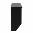 Sunjoy Black Hanging Storage Wall Shelf with Hooks