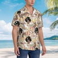 thumbnail image 2 of Lsque Groovy Disco pattern Hawaiian Shirt for Men, Unisex Summer Beach Casual Short Sleeve Button Down Shirts-Medium, 2 of 9
