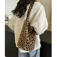 thumbnail image 2 of Zhengup Retro Bucket Shoulder Bag for Women Leopard Print Y2K Underarm Tote Bag Handbag Soft Canvas Top Handle Purse, 2 of 7