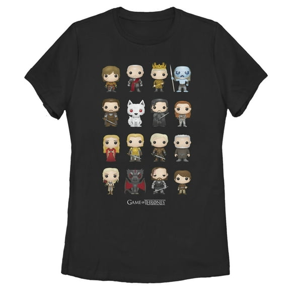 Women's Game of Thrones Funko Characters  Graphic Tee Black X Large