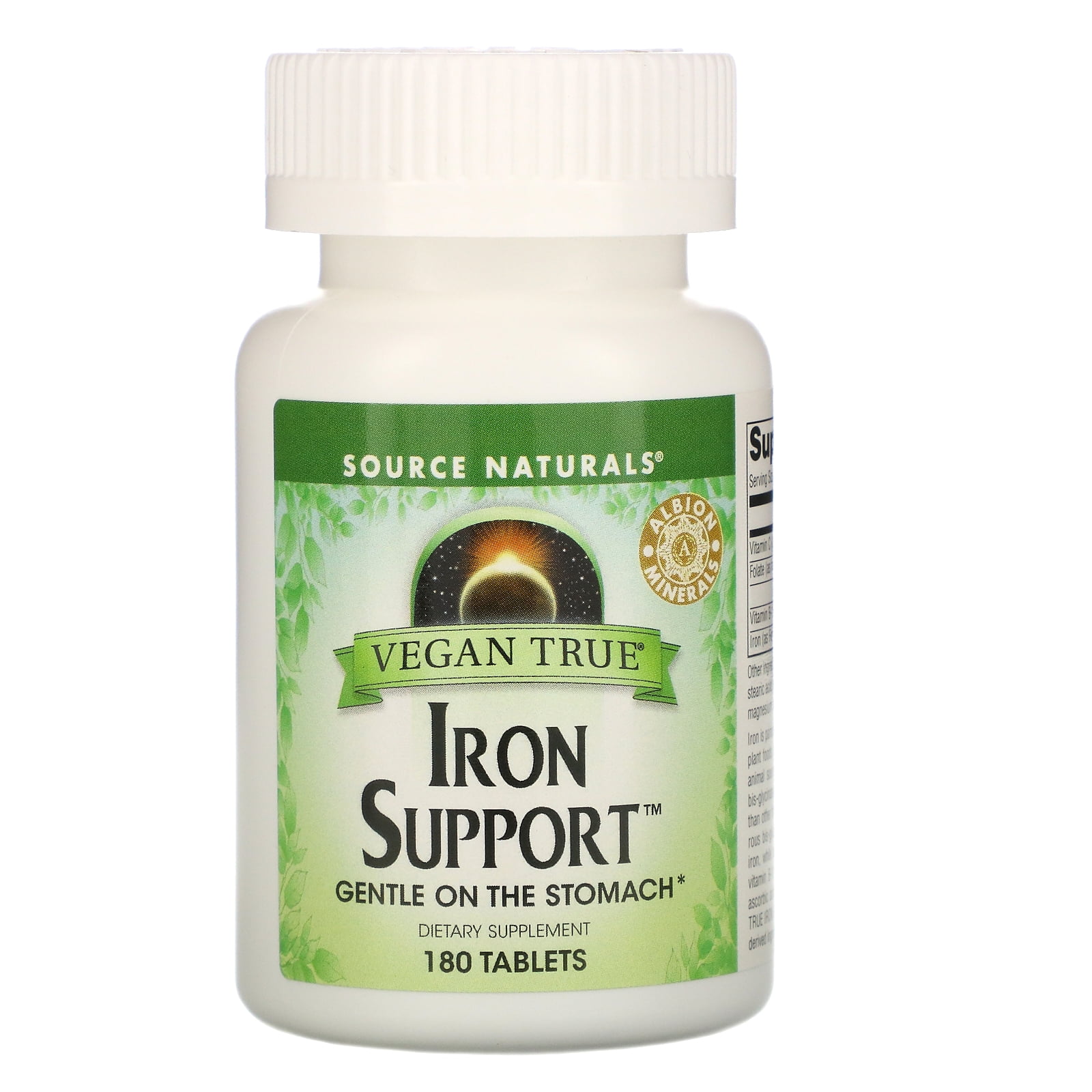 Vegan True, Iron Support, 180 Tablets, Source Naturals