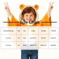 thumbnail image 4 of Fewfanhot Kids Cute BearEar Fleece Hooded Poncho, Button Front Warm Kids Cape Wrap for Daily Outdoor, 4 of 6