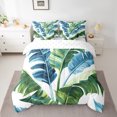 thumbnail image 2 of Castle Fairy Botanical Plants 7pcs Bedding Comforter Set,Tree Leaves Queen Bedding Sets Super Cozy,Tropical Plants Queen Sheet Sets,Lightweight Watercolor Room Decor,Reversible, 2 of 8