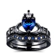 thumbnail image 1 of Savings kkbbma Clearance Princess Crown Rings under $5 Luxury Cut, Hand Holding Heart-Shaped Princess Crown Rings Jewelry, 1 of 2