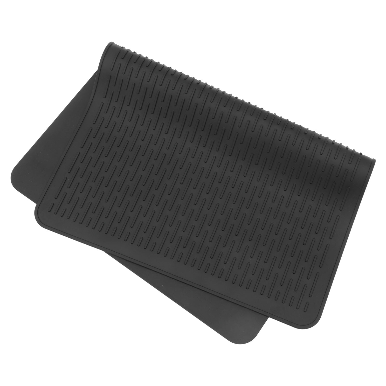 ADDHAT Flexible Wear-Resistant Silicone Cooker Pad Heat Proof Induction Cooktop Protector Mat Black