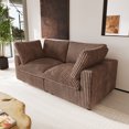 thumbnail image 6 of LovingAHome 78.74" Oversized Loveseat Sofa, 2 Seat Comfy Modular Sofa Couch for Living Room, Brown, 6 of 7