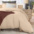 thumbnail image 4 of Juego de funda de edredón Utopia Bedding, tamaño doble, microfibra, color beige, 4 of 8