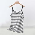 thumbnail image 2 of Plus Size Halter For Women Stripes Spaghetti Strap V Neck Tank Tops Casual Loose Stylish Basic Camisoles (4XL, Black), 2 of 5