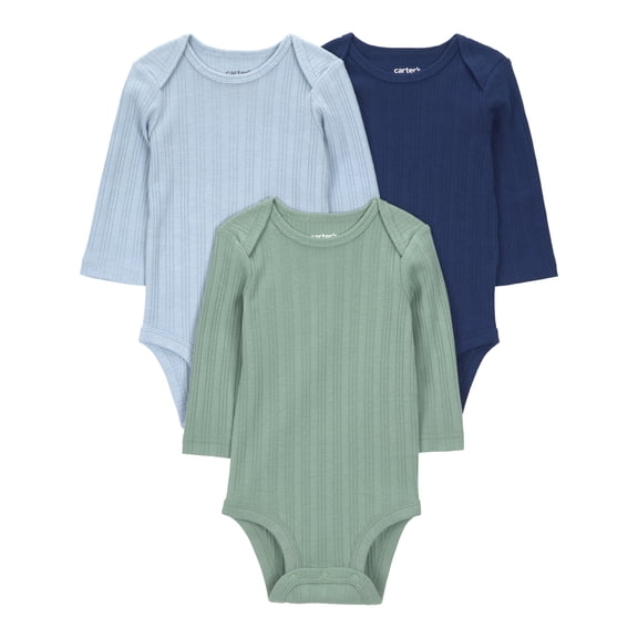 Carter's Child of Mine Baby Boy Bodysuits, 3-Pack, Sizes Preemie-18 Months