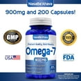 thumbnail image 5 of NasaBeahava Omega-7 Plant-Based Sea Buckthorn Oil Antioxidant Supplement, 900mg, 200 Capsules, 5 of 6