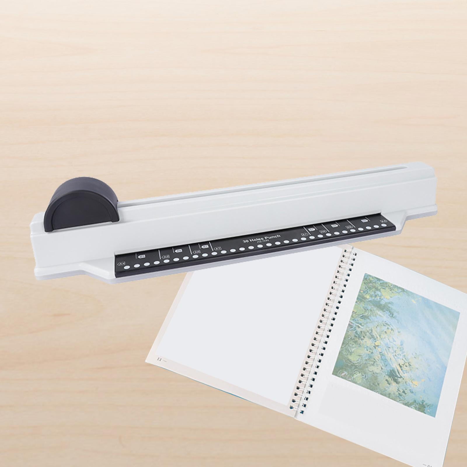 Tachiuwa 30 Hole Puncher Hole Punch Tool 5 Sheet A4/30 Holes Manual Desktop Hole Pouch Binding Machine Paper Punches for Black
