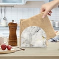 thumbnail image 6 of White and Gold Marble Acrylic Napkin Holder Clear Paper Tissue Dispenser Kitchen Dining Room Bathroom Party Hotel, 6 of 8