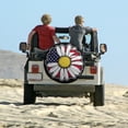 thumbnail image 6 of Camper Spare Tire Cover 14inch American Flag Daisy Weatherproof Wheel Protectors Patriotic Decorations Universal Fit for Trailers SUV Truck Camper Travel, 6 of 8