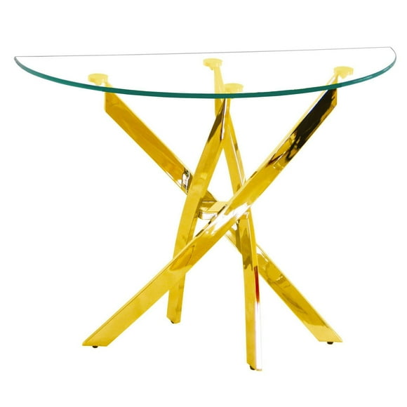 Canadian Genesis Half Moon Console Table Gold