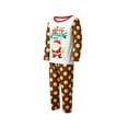 thumbnail image 4 of Family Christmas Pajamas Matching Sets Santa Claus Dot Printing Long Sleeve Round Collar Sleepwear for Mom/Dad/Kid/Baby/Dog, 4 of 10