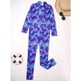 thumbnail image 4 of DPOIS Kids Girls Long Sleeve Mermaid Costume Gymnastics Leotards Type I 9-10, 4 of 7