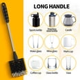 thumbnail image 3 of propuri Bottle Brush, Long Handle Bottle Cleaner,3-in-1 Cleaning Brush for Mugs,Straws,5Pack Black, 3 of 5