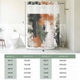 thumbnail image 5 of Vintage Sage Green Orange No Hook Shower Curtain with Snap in Liner, Modern Abstract Art Double-Layer Waterproof Fabric Shower Curtains for Bathroom Hotel Bathtub, Mesh Top 66"x72", 5 of 9
