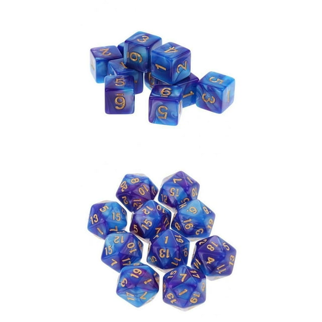20 Piezas D20 + D6, Dados de Poliédricos, para Mazmorras Y Dragones RPG, s de