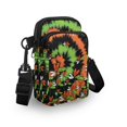 thumbnail image 3 of HELLHERO Adjustable Strap Crossbody Small Crossbody Bags with Lightweight Polyester 4.33"x1.97"x7.09" for Women, Gold Gift Box on Black Pattern, 3 of 7