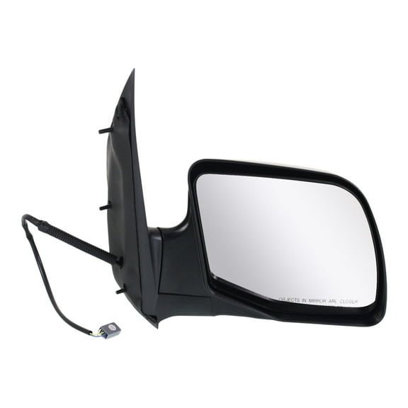 MIRROR Compatible For 2003-2004 Ford E-150 Club Wagon Right Passenger Heated Power Glass Textured Black