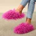 thumbnail image 5 of Women's Curly Furry Slippers, Indoor Thermal Cozy Fuzzy Shoes, Warm Bedroom Floor Plush Slippers With Non-slip Sole, 5 of 7