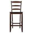 thumbnail image 6 of FurniFact 2-Pc 24" Ladder Back Counter Stools, Antique Walnut, 6 of 8