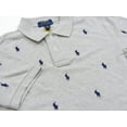 thumbnail image 2 of Polo Ralph Lauren GREY HEATHER Boy's Junior Multi-Pony Polo Shirt, US X-Large, 2 of 3