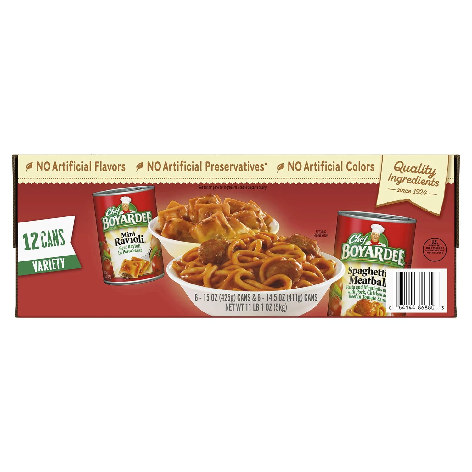 Chef Boyardee Variety Pack Spaghetti And Meatballs Mini Ravioli, 15 oz