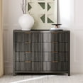 thumbnail image 2 of ARKANTOS Fluted 8-Drawer Double Dresser for Bedroom Charcoa Oak Finish, 2 of 9