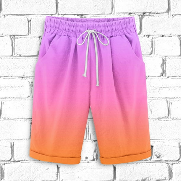 Puntoco Pantalones Cortos De Algodón Y Lino Para Hombre, Pantalones Casuales De Cuerda, Pantalones Tres Cuartos, Pantalones Cortos, Pantalones Cortos, Rojo Xxxxxl,Pantalones Cortos Hombre