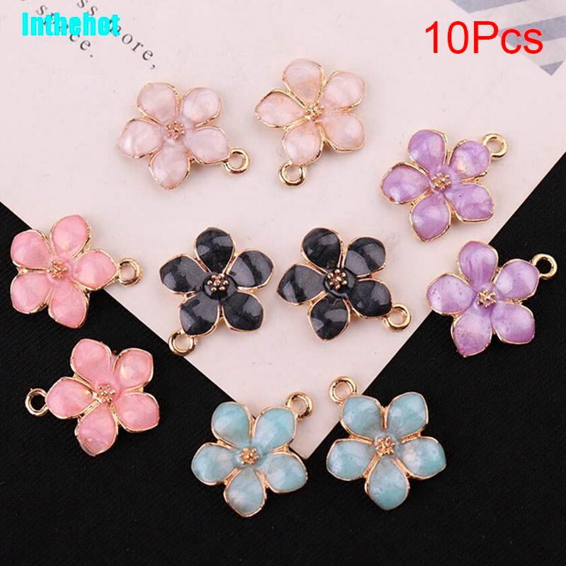 20-pack Pink Enamel Metal Mixed Kinds Charms Earrings Necklaces Pendants 1-4cm 