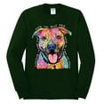 thumbnail image 3 of Dean Russo Best Dog Dog Lover Mens Long Sleeve Shirt, Forest Green, Medium, 3 of 6