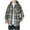 Gray, variant on Mens Shirts Men's Flannel Plaid Hooded Jacket Button Down Sherpa Fleece Lined Long Sleeve Warm Y2k Heavyweight Coat