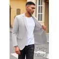 thumbnail image 3 of COOFANDY Mens Knit Blazer Slim Fit Business Suit Jackets 2 Button Lightweight Linen Sport Coats, 3 of 6