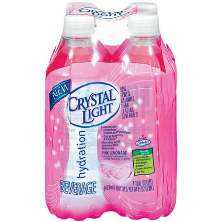 Crystal Light: Pink Lemonade Hydration Sugar Free 16 Oz Beverage, 4 pk