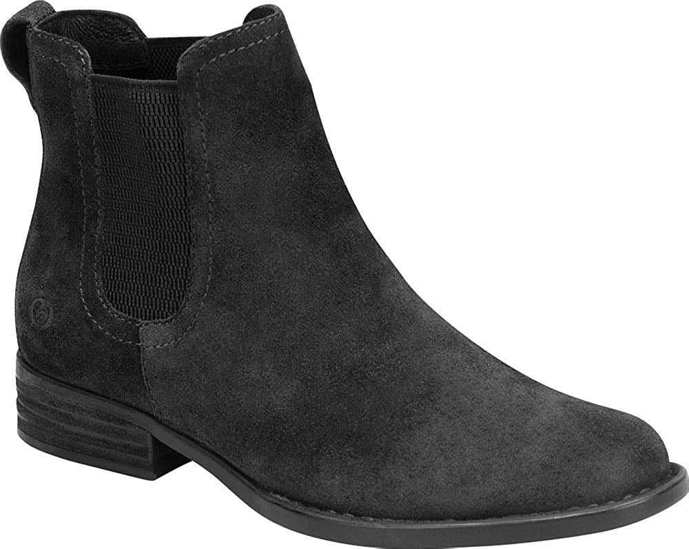 born black suede booties