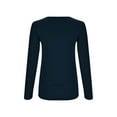thumbnail image 4 of Womens Fall Tops Long Sleeve Thin V Neck Slim Fit Base Women'S T-Shirts Dressy Casual Black XL, 4 of 8