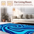 thumbnail image 2 of ODIKA 4'x6' Machine Washable Non-Slip Area Rug, Sapphire Flowing Water High Traffic Rug, Blue, 293765, 2 of 7