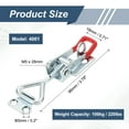 thumbnail image 2 of Uxcell 2pcs Adjustable Toggle Clamp M5x28mm 220bs 4001 Style w Lock Hole, Silver Red, 2 of 7