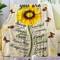 thumbnail image 2 of Christian Gifts for Women Inspirational Bible Verse Blanket Religious Scripture Prayer Faith Throw Blanket Soft Flannel Healing Blanket 50"X40", 2 of 6