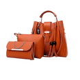 thumbnail image 1 of Set  De Bolsas Bandolera Mujer Cosmetiquera Cartera Marron Cafe, 1 of 3
