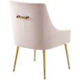 thumbnail image 3 of Modway Discern Upholstered Performance Velvet Dining Chair Set of 2 in Pink, 3 of 4