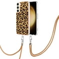 thumbnail image 2 of for Samsung Galaxy S23 Plus Crossbody Strap Phone Case, Anti-Fall Pattern Clear Design Transparent Soft & Flexible TPU Drop and Shockproof Protective Cover with Adjustable Nylon Neck Strap, Leopard, 2 of 7