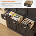 thumbnail image 4 of ChVans 71" Tall Kitchen Pantry with 6 Doors, Storage Cabinet with 2 Large Drawer 6 Hanging Shelves, Freestanding Cupboard for Dining Room Living Room, 4 of 8