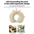 thumbnail image 2 of Travel Pillow, Creative Simple Cartoon Animal Neck Pillow for Adults and Kids Travel Neck Pillow for Sleeping, Traveling and Camping with Eye Mask,Frog Green, 2 of 8