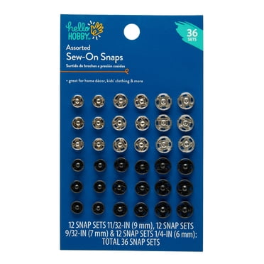 Hello Hobby Snap Sew-on Asst