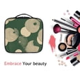thumbnail image 6 of FORMRS Travel Makeup Bag Large Capacity Train Case Cosmetic Organizer with Adjustable Dividers, Beige Abstract, 6 of 8